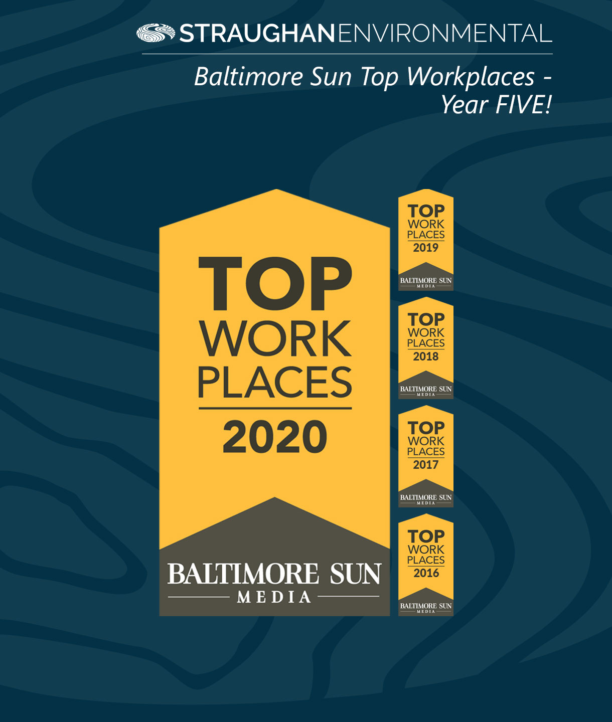 Baltimore Sun’s Top Workplaces Year 5! Straughan Environmental, Inc.